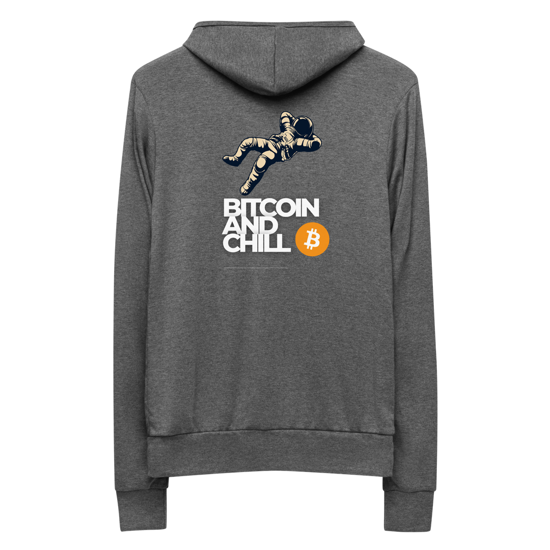 Bitcoin and Chill All Genders Zip Hoodie