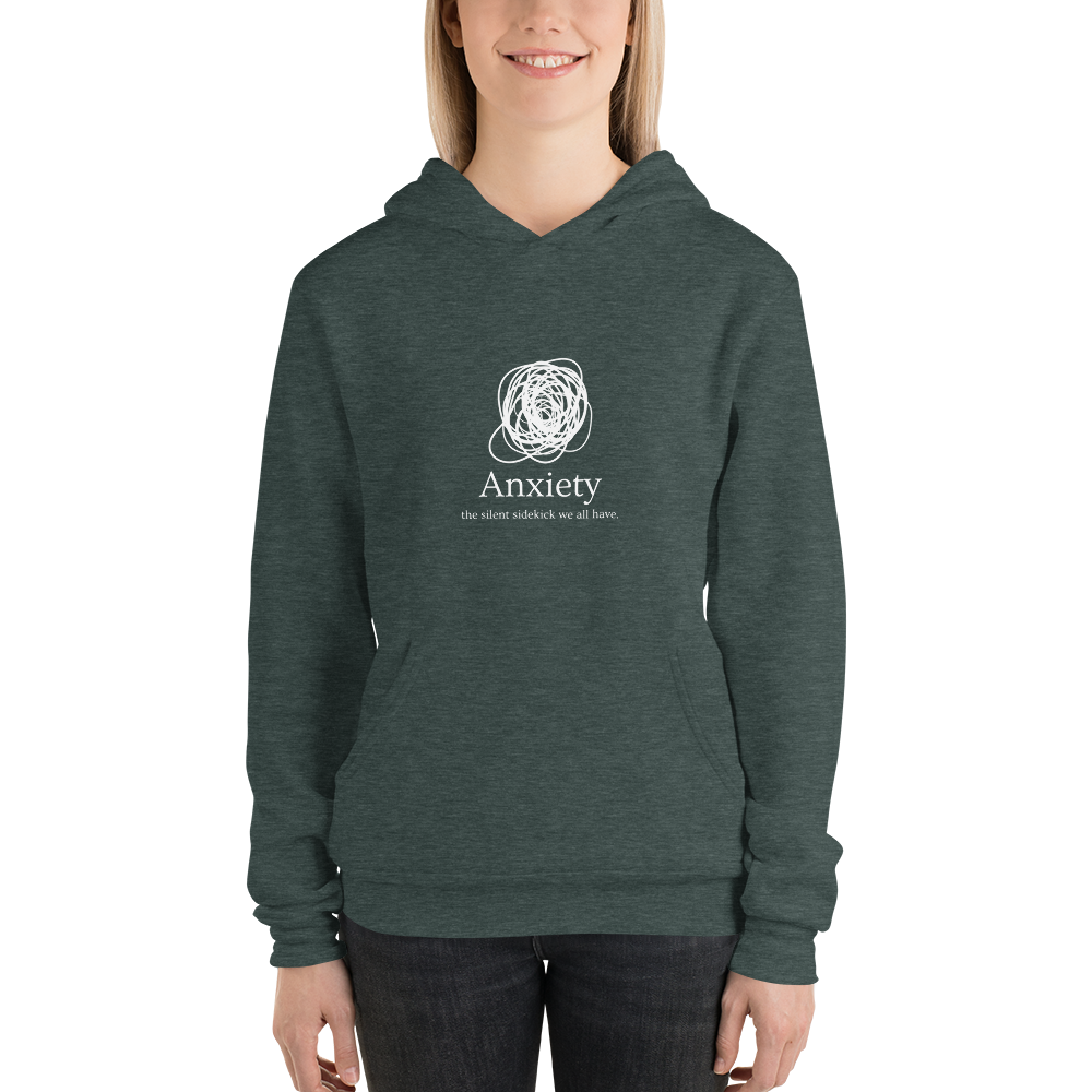 Anxiety: The Silent Sidekick All Genders Pullover Hoodie