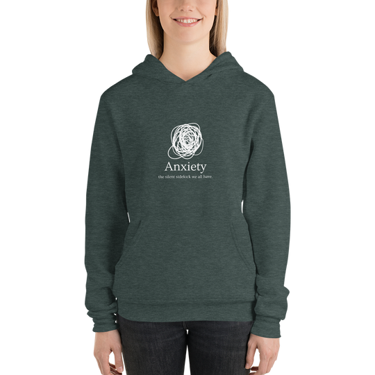 Anxiety: The Silent Sidekick All Genders Pullover Hoodie